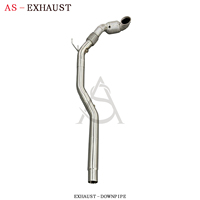 Tuyau d'échappement sport à haut débit avec valve SS304 pour VW Golf 8R MK8 2.0T, collecteur avant 200 cellules, amélioration des performances, personnalisé, finition miroir