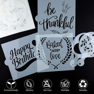 Lot <span class=keywords><strong>de</strong></span> 13 pochoirs pour pain artisanal, moules <span class=keywords><strong>de</strong></span> cuisson, gabarits <span class=keywords><strong>de</strong></span> pâtisserie pour gâteaux et tartes, pour la décoration - Product Image 6