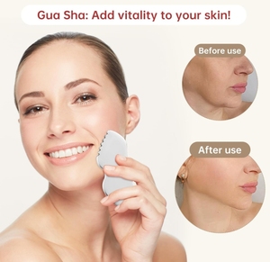 Bâtons de massage manuels en acier inoxydable avec logo personnalisé Planche Guasha Outil de massage par grattage Outil de soin de la peau Outils pour le visage Gua Sha - Product Image 2