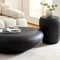 Table basse en forme de galet de style Wabi-sabi minimaliste moderne, en plastique renforcé de fibre de verre, forme irrégulière, pour la maison, les meubles d'hôtel