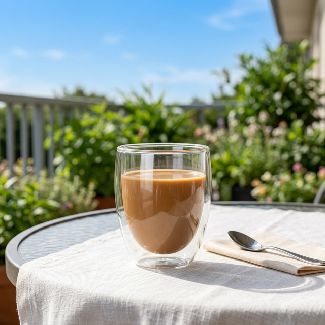 350ml Clear Double Wall Insulated Glass Coffee Mugs Heat-Resistant High Borosilicate Minimalist Design Latte Milk Cold Unisex