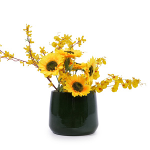 Ensemble de pots en céramique émaillée solide faits à la main, 4 grands, diamètre 14/11/9/7 pouces, vert foncé, pour la maison, le jardin extérieur, pour les plantes succulentes - Product Image 6