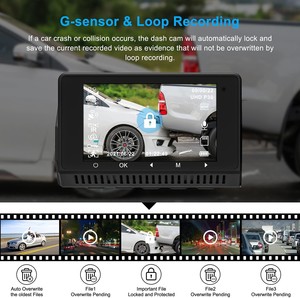 กล้องติดรถยนต์ระบบ WiFi GPS ติดรถยนต์กล้องติดรถยนต์สามตัวสำหรับด้านหลังกล้องจอดรถถ้วยกล้องติดรถยนต์1080p Night Wi-Fi - Product Image 5