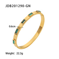Bracelet ouvert élégant et luxueux en or 18 carats avec zircon blanc étincelant pour les vacances d'été à la plage