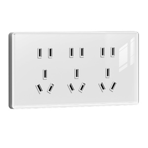 Prise de courant électrique internationale de type 118, ultra-fine, avec panneau en verre trempé, options 10, 15, 20 trous, pour usage domestique - Product Image 4