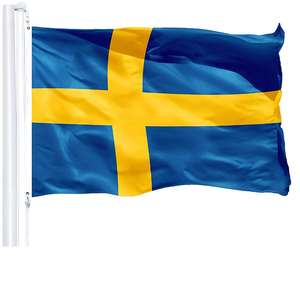 Bandera y Estandarte de Poliéster 100% Sueco de 3x5 Pies - Product Image 1