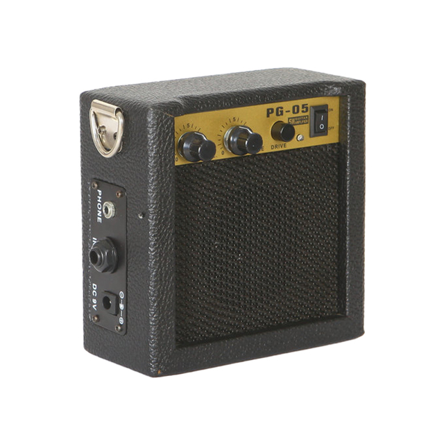1Pc Mini Guitar Amplifier Amp Speaker 5W with 6.35mm Input 1/4 Inch Headphone Output Supports Volume Tone Adjustment Overdrive