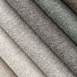 Tissu en velours polaire imitation cachemire Sherpa 340 GSM, production chinoise, export, disponible en beige, marron, gris, noir, pour revêtement de canapé - Product Image 1