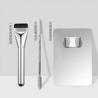 Paleta de Maquillaje Facial, Plato para Mezclar Base, Espátula, Bandeja Cosmética, Sombra de Ojos, Lápices Labiales, Arte de Uñas, Mango de Metal