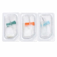 Aiguille de prélèvement sanguin jetable de sécurité Sol-KL Medical, ultra-fine, 25G, type papillon