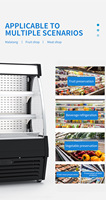 Réfrigérateur ouvert à 360 degrés pour aliments et boissons congelés, étagères réglables, réfrigérateur intelligent pour restaurant