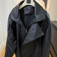 Blouson Moto Vintage Noir Homme en Similicuir PU – Manteau Personnalisé OEM pour l'Automne et le Quotidien