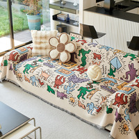 Plaid tissé haut de gamme au design moderne, taille et couleur personnalisables, utilisation toutes saisons, pliable et portable
