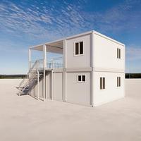 Maison mobile préfabriquée de luxe de 20 pieds prête à être expédiée avec 2 chambres à coucher, salle de bains, cuisine, maison en conteneur pliable et extensible