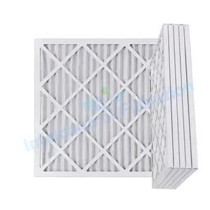 Foldaway Paper Frame Synthetic fibre AC System Pleated Pre Filter Furnace Filter with Cardboard