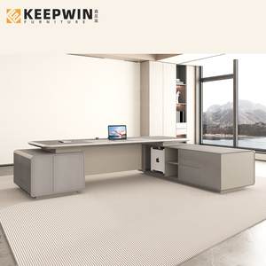 Venta de muebles de oficina Foshan, muebles de oficina modernos de estilo de madera personalizados OEM, escritorio ejecutivo, mesa de oficina - Product Image 6