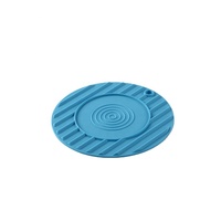 Sous-plat carré en silicone au design moderne 17x17cm, épaisseur 2mm, tapis de cuisine écologique
