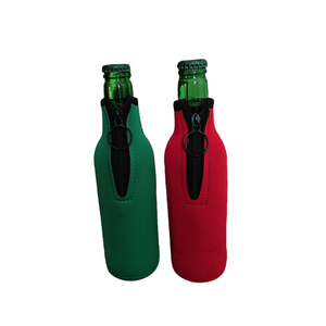 Hot Sell 330ml Neoprene Insulated <b>Wine</b> Cooling <b>Bag</b> Single Beer Bottle Zipper Sleeve Packing with Custom Printing - Product Image 2