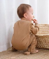 Conjunto de Mameluco Personalizado 100% Algodón Orgánico Suave para Bebé, Mameluco de Manga Larga, Body para Recién Nacido CHOCHO SAMA con Botones a Presión