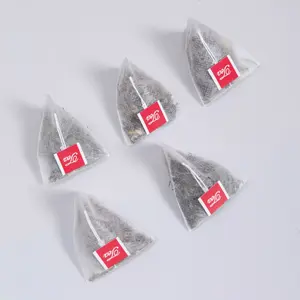 Wholesale Biodegradable corn fiber PLA Triangle Heat Seal Empty non woven Pyramid tea bags factory supplier