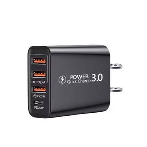 Cargador Rápido Móvil 3USB+PD Tipo-C, Cabezal de Carga Multi-Interfaz para Viajes, Venta al Por Mayor Internacional - Product Image 6