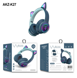 <strong>Cute</strong> Cat Ear Headphones Inalambricos Amplifier Sport In-ear <strong>Earphones</strong> New Tws Wireless Headphones RGB Light TF Card Support K27 - Product Image 2