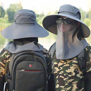 Sombrero de Pescador de Ala Ancha con Protección Solar y Cubre Cuello, Transpirable, para Senderismo, Ciclismo y Pesca de Verano para Hombre - Product Image 1