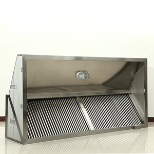 Hotte aspirante commerciale en acier inoxydable avec système de purification des graisses et d'évacuation pour restaurants de poulet frit et établissements de restauration - Product Image 3