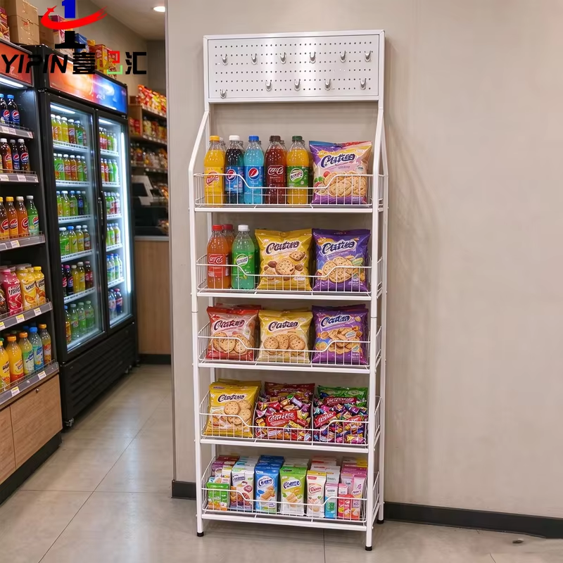 Supermarket Store Shelf Net Red Snack Beverage Small Food & Toy Display ...