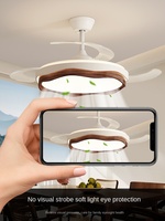 Ventilateur de plafond invisible avec télécommande LED, design minimaliste moderne, température de couleur réglable, montage au plafond, haut de gamme, CRI élevé
