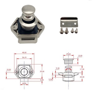 <b>Small</b>-Sized Camper Van <b>Cabinet</b> Door Furniture Lock Button Handle Plastic Material Master Keyed Durable Easy Installation School - Product Image 5