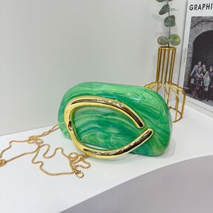 Borsa da Sera Classica Rotonda in Stile Europeo <span class=keywords><strong>e</strong></span> Americano, Clutch in Acrilico con Design Vintage - Product Image 4
