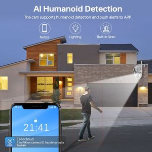 4MP 2 écrans Smart Home Cctv Caméra Wifi Surveillance Sans fil 1080P Cctv Sécurité 2.4G 5G Wifi PTZ Caméra - Product Image 5