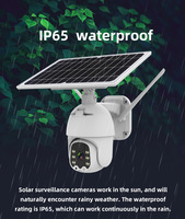 Entegre Dış Mekan Güneş Enerjili Pil Kamera 1080P HD 2MP IP65 Su Geçirmez Düşük Güçlü 4G WIFI CCTV Güvenlik Kamerası Bahçe ve Ev İçin