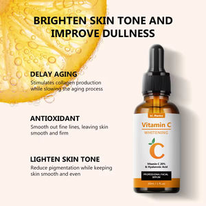 Sérum Visage Hydratant et Éclaircissant en Profondeur à la Vitamine C et à l'Acide Hyaluronique, Format Voyage 30ml, Logo Personnalisé OEM - Product Image 4