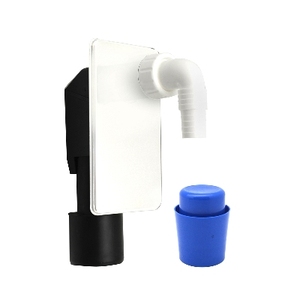 Sifón para lavadora empotrada con placa blanca de 40 mm de diámetro y 20 cm de longitud para piezas de electrodomésticos de lavandería - Product Image 1