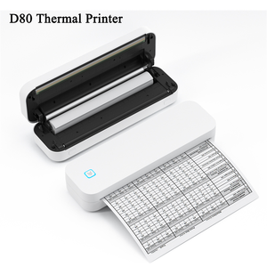 Impresora térmica portátil D80, 203 PPP, Impresión de palabras en <span class=keywords><strong>PDF</strong></span>, teléfono móvil, inalámbrico, Bluetooth, A4, impresora de oficina para documentos para Android IOS - Product Image 1