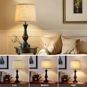 โคมไฟ LED ตั้งโต๊ะดีไซน์แบบสัมผัสขนาด2 22 ", โคมไฟข้างเตียงสูง/ข้างเตียงโคมไฟ USB C + A พอร์ตหรี่แสงได้3ทาง - Product Image 4