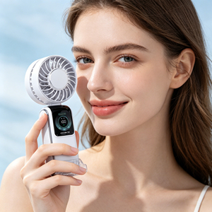 Portable Tec Cooling With Smart Display, 3600Mah, <b>Foldable</b> for Neck/<b>Desk</b>/Hand, Usb Rechargeable Personal Hand Fan 2026 - Product Image 1