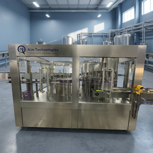 Ligne d'embouteillage d'eau minérale entièrement automatique Aim Technologies avec commande PLC, machine de remplissage en acier inoxydable - Product Image 2