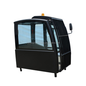 Cabine d'opérateur d'excavatrice peinte en noir avec écran de protection, cabine complète pour remplacement d'équipement de construction - Product Image 5