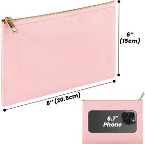 Sac de maquillage en toile avec fermeture éclair, logo personnalisé, vente chaude - Product Image 5