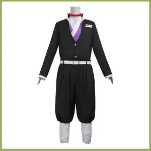 Disfraz de <span class=keywords><strong>Cosplay</strong></span> de Anime Himejima Gyomei, Estampado de Monje, Túnica Exterior, Peluca, Uniforme de Equipo, Pulseras, Traje de Halloween para Hombre - Product Image 5