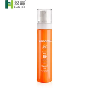 100ML plastic PET PCR RPET Fine mist spray orange color bottle with white and clear cap cosmetic spray packing free samples