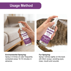 Spray Calmante Natural para Gatos Directo de Fábrica, 4% Feromonas Felinas, Anti-Ansiedad y Control de Arañazos, Spray Relajante para Mascotas 60ML - Product Image 5