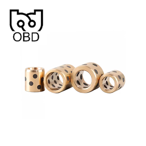 جلبة/شفة/لوح/حلقة ذاتية التشحيم من البولي تترا فلورو إيثيلين (PTFE) منخفضة الصيانة، جلبة نحاسية مدمجة بالجرافيت، جلبة نحاسية 10 مم بدون زيت - Product Image 4