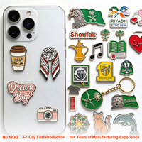 Autocollant en émail souple libanais personnalisé en gros, fait main, pour décorations de téléphones portables de boutique