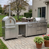Cuisine extérieure modulaire en acier inoxydable, anti-corrosion, durable et robuste pour patio
