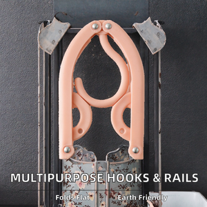 Crochets et rails pliables multifonctionnels <span class=keywords><strong>en</strong></span> plastique écologiques, <span class=keywords><strong>cintres</strong></span> à vêtements, vente <span class=keywords><strong>en</strong></span> <span class=keywords><strong>gros</strong></span> à prix réduit - Product Image 2