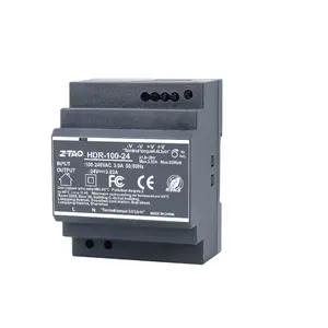 Din adaptor daya saklar rel 15v dc, inverter HDR-100-15 12v 8.33a 15v 6.13a 100w dengan driver led untuk adaptor cctv